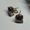 925 Sterling Silver Gold Plated Amethyst Earrings
