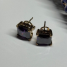 925 Sterling Silver Gold Plated Amethyst Earrings