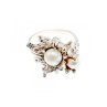 VINTAGE 925 STERLING SILVER PEARLS RING SIZE 8