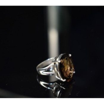 925 Sterling Silver Hessonite Ring Size 6.5