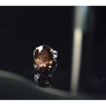 925 Sterling Silver Hessonite Ring Size 6.5