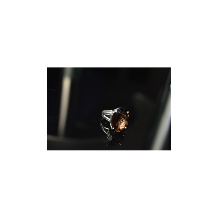 925 Sterling Silver Hessonite Ring Size 6.5