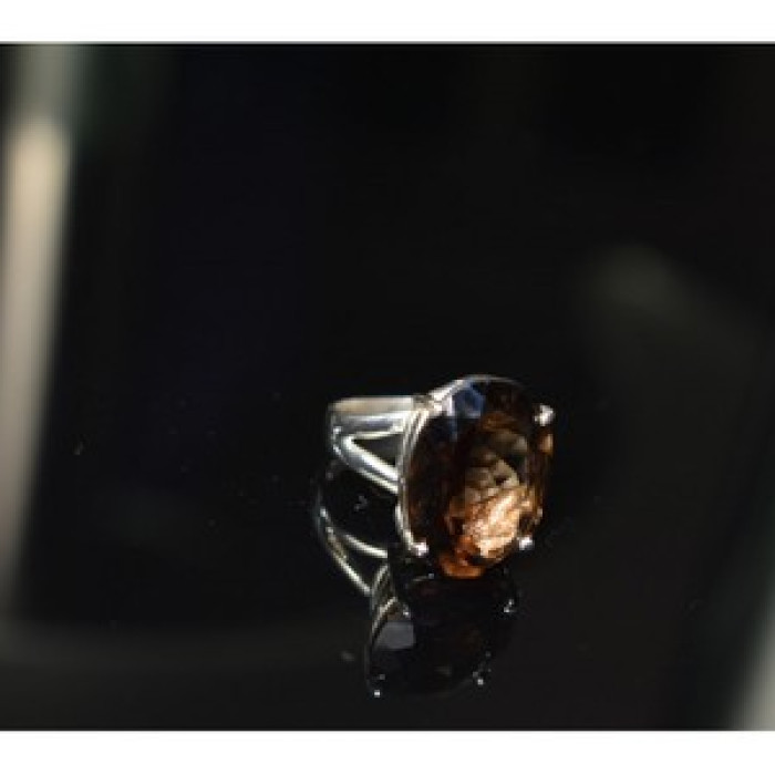 925 Sterling Silver Hessonite Ring Size 6.5