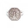 925 Sterling Silver Diamonds Ring Size 8