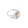 925 Sterling Silver Diamonds Ring Size 8