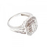 925 Sterling Silver Diamonds Ring Size 8