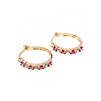 925 Sterling Silver Gold Plated Spinel Earrings