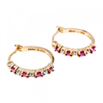 925 Sterling Silver Gold Plated Spinel Earrings