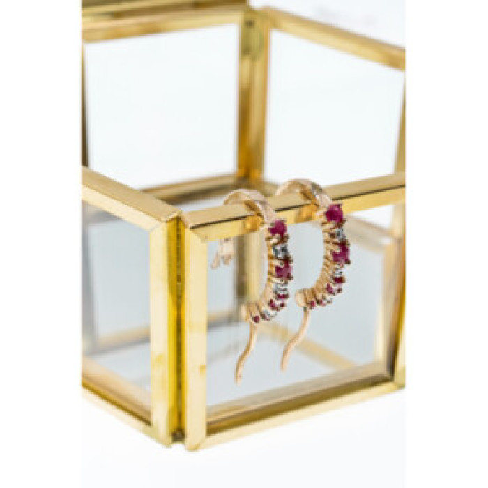 925 Sterling Silver Gold Plated Spinel Earrings