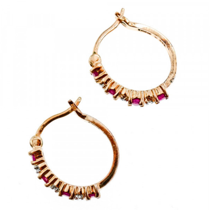 925 Sterling Silver Gold Plated Spinel Earrings
