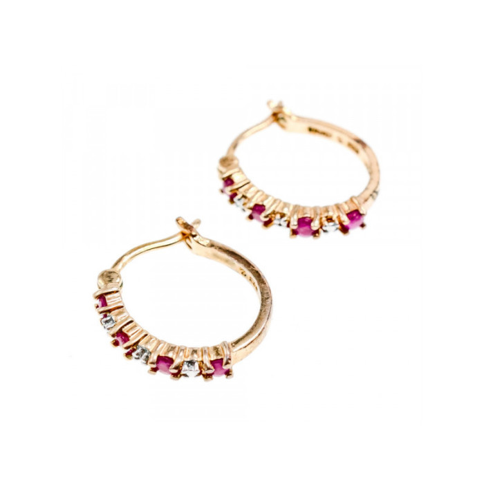 925 Sterling Silver Gold Plated Spinel Earrings