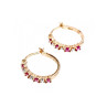 925 Sterling Silver Gold Plated Spinel Earrings