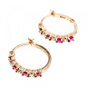 925 Sterling Silver Gold Plated Spinel Earrings