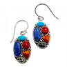 925 Sterling Silver Multicolor Jasper Earrings