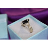 925 Sterling Silver Black Nephrite Ring Size 9