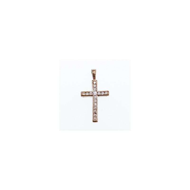 925 Sterling Silver CZ Cross Pendant