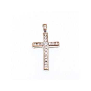 925 Sterling Silver CZ Cross Pendant