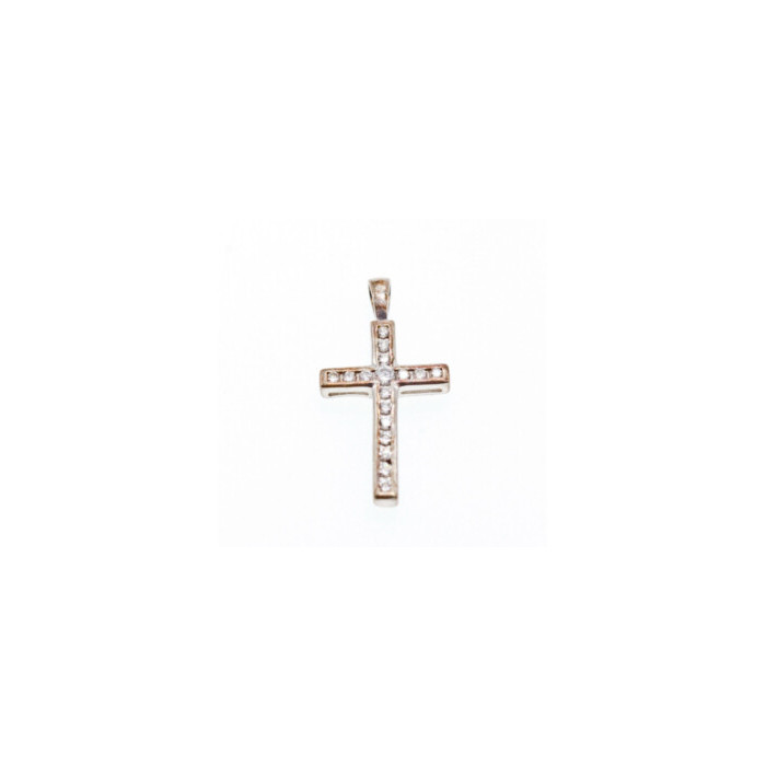 925 Sterling Silver CZ Cross Pendant