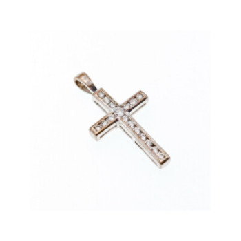 925 Sterling Silver CZ Cross Pendant