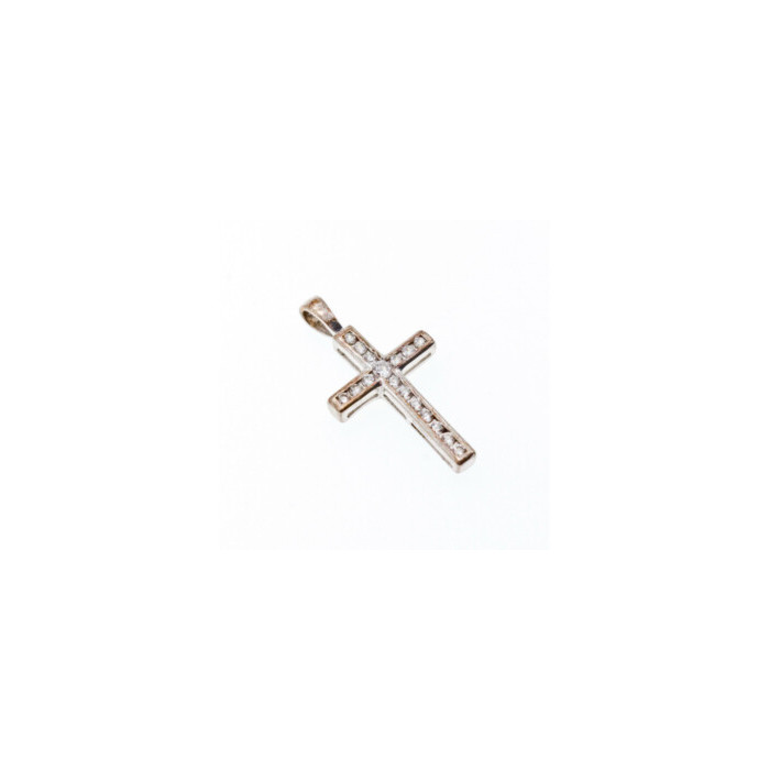 925 Sterling Silver CZ Cross Pendant