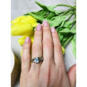 925 Sterling Silver Blue Spinel Ring Size 6.5