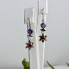 Dangle Earrings with Multicolor CZ  