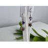 Dangle Earrings with Multicolor CZ  