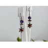 Dangle Earrings with Multicolor CZ  