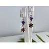 Dangle Earrings with Multicolor CZ  