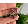 Dangle Earrings with Multicolor CZ  