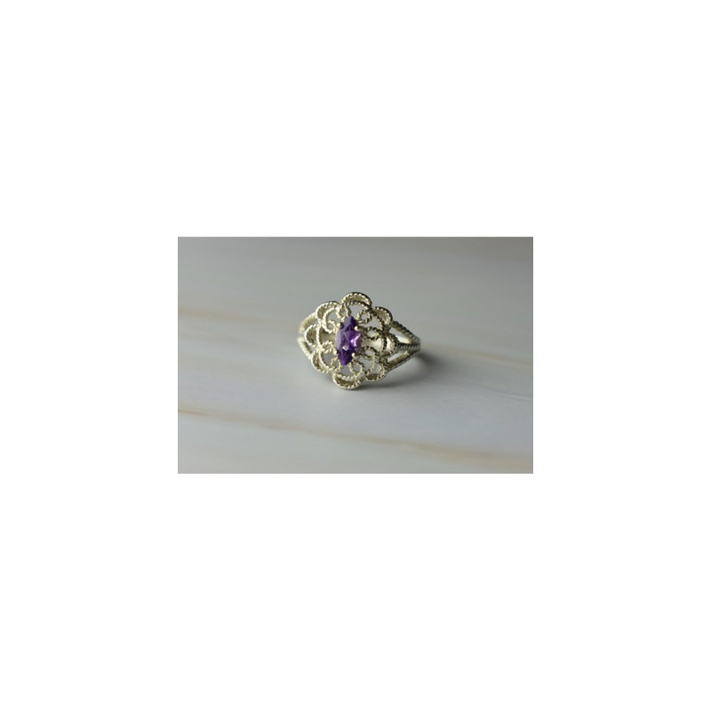925 Sterling Silver Amethyst 