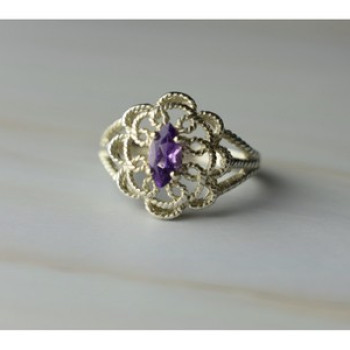 925 Sterling Silver Amethyst 