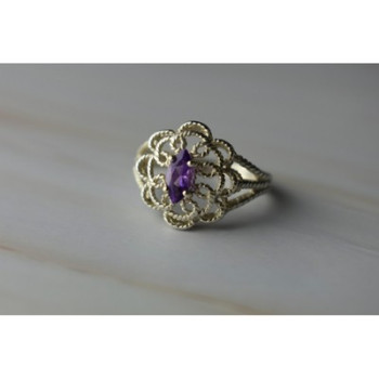 925 Sterling Silver Amethyst 