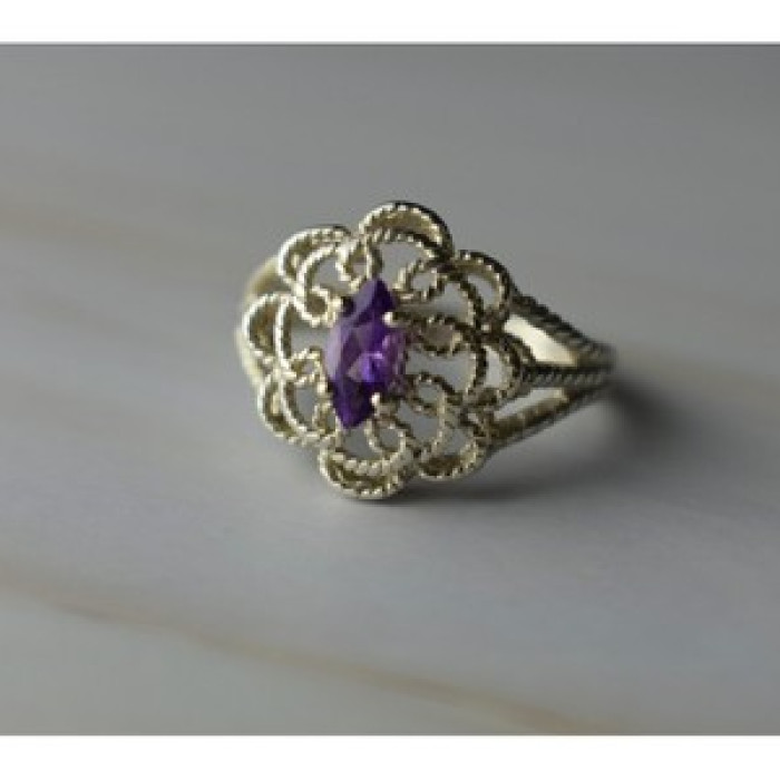 925 Sterling Silver Amethyst 