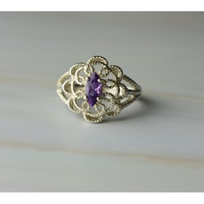 925 Sterling Silver Amethyst 