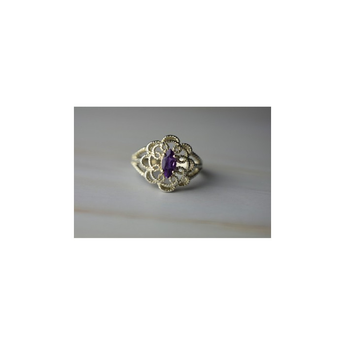 925 Sterling Silver Amethyst 