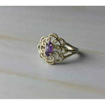 925 Sterling Silver Amethyst 