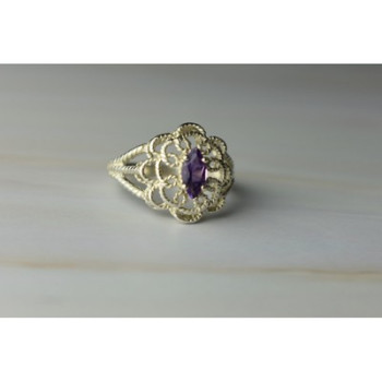 925 Sterling Silver Amethyst 