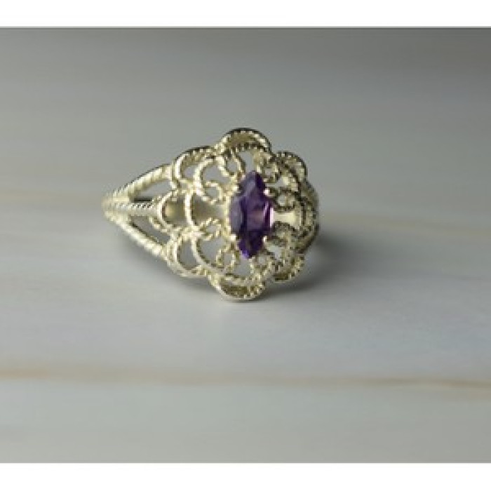 925 Sterling Silver Amethyst 