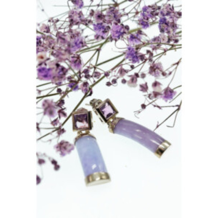 925 Sterling Silver Iolite Earrings