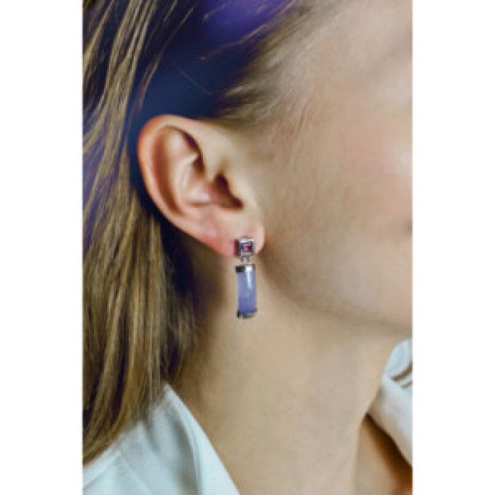 925 Sterling Silver Iolite Earrings