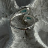 925 Sterling Silver Turquoise & Marcasite Ring Size 7