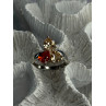 925 Sterling Silver Yellow & Orange Spinel Ring Size 8