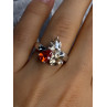 925 Sterling Silver Yellow & Orange Spinel Ring Size 8