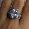 Beautiful Design 925 Sterling Silver Cz Ring Size 9