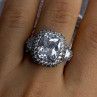 Beautiful Design 925 Sterling Silver Cz Ring Size 9