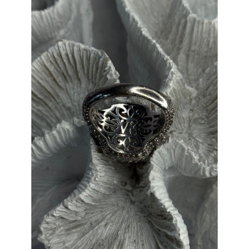 Beautiful Design 925 Sterling Silver Cz Ring Size 9