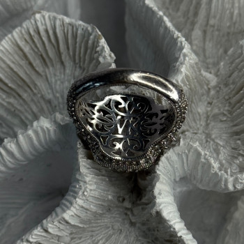 Beautiful Design 925 Sterling Silver Cz Ring Size 9