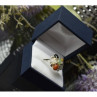 925 Sterling Silver Multicolor Agate, Nephrite & Amber Ring Size 10.25