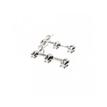 10K WHITE GOLD DIAMONDS EARRINGS